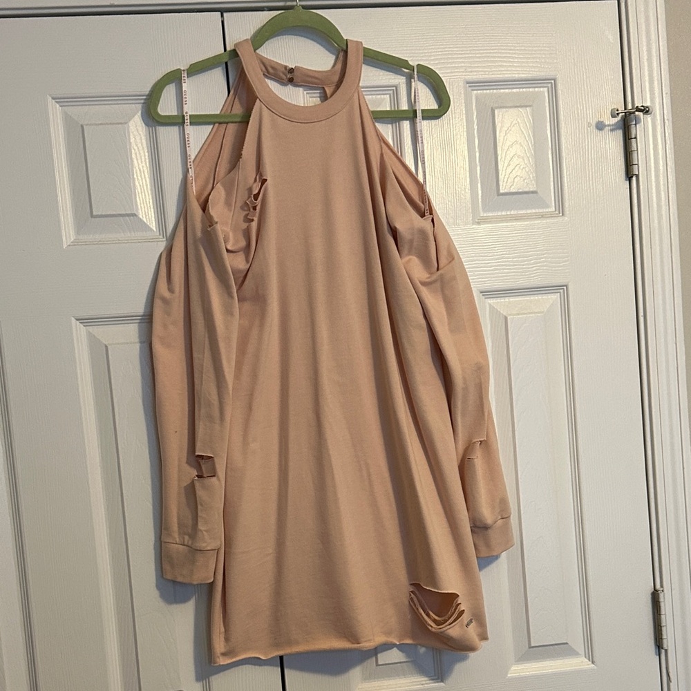 Guess Cold Shoulder Top in Pink